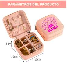 Joyero Personalizado Con Vinil Para Regalo Con Diseño De Mama Con Flor - Rosa coral - Ver 3