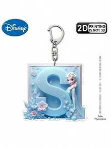 Móc khóa acrylic Disney, in 2D bề mặt phẳng, 1 móc khóa acrylic Disney, 26 chữ cái tiếng Anh, hình công chúa Elsa trong phim Frozen với họa tiết hoa, móc khóa túi xách dễ thương, móc khóa đôi, móc khóa xe hơi, quà sinh nhật cho fan Frozen, bề mặt phẳng 2D, lựa chọn hoàn hảo cho các dịp lễ. - Nhiều màu - Xem 15