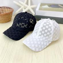 Mũ lưỡi trai nữ mùa hè chống nắng thời trang ren khoét lỗ họa tiết hoa - Nhiều màu - Xem 4