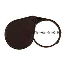 12X Magnifying Glass With Faux Leather Case - Portable Microscope - Foldable Design - Ergonomic Handle - Suitable For Reading, Inspection, Crafts, Jewelry Etc. - Compact Inspection Tool With Durable Rotating Protective Cover - Essential For Daily Reading - Vision Assistance Product - A - View 9