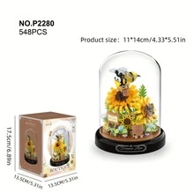 Bộ đồ chơi tự làm bó hoa bướm, bao gồm hoa hồng nhân tạo đã được bảo quản và hộp trưng bày, đồ chơi xếp hình sáng tạo, phù hợp cho người lớn và các bà mẹ - Món quà trang trí bàn làm việc/nhà độc đáo cho Ngày của Mẹ, sinh nhật, Lễ Tạ ơn - Nhiều màu - Xem 7