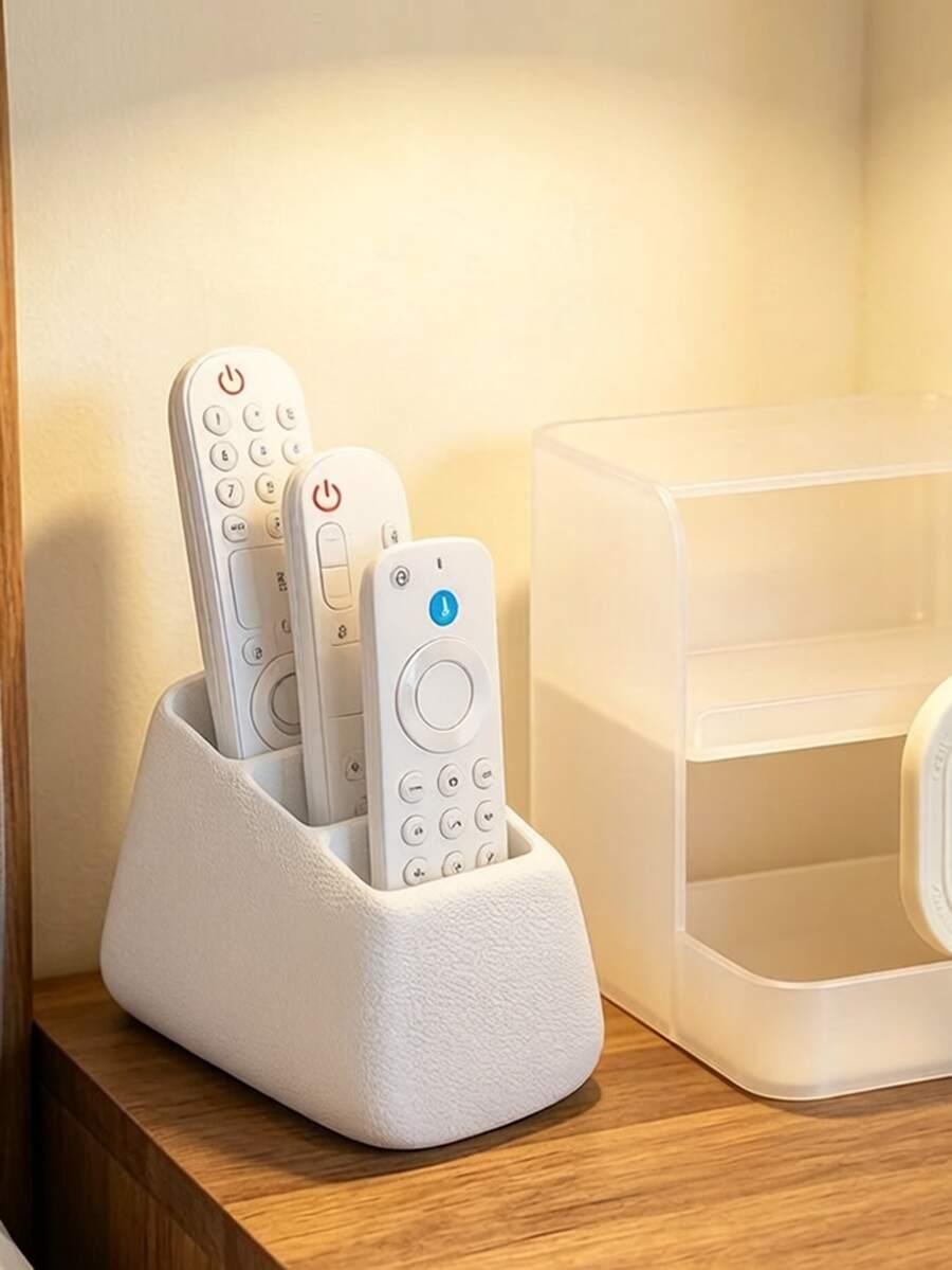 Minimalist Remote Control Holder | Stable & Wide Base Keeps Remote Upright & Visible, Easy To Grab | Compatible With Various Remotes | Suitable For Coffee Table, TV Cabinet, Sideboard, Enhances Home Tidiness - Multicolor - View 1