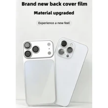 2026 New Phone Back Film, Compatible With 13 Pro/14 Pro/15 Pro/16 Pro/13 Pro Max/14 Pro Max/15 Pro/6 Pro Max, Color Changing Skin, One Sticker Can Transform Your Phone Into The Latest 17 Pro/17 Pro Max, Metal Frame With Frosted Glass Structure, Flashlight Position Without Hole, Restoring Phone Aesthetics - Multicolor - View 3
