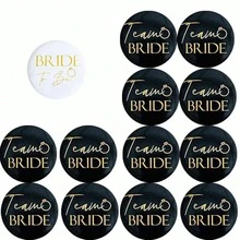 9/13pcs Wedding Badge Set, Including Badges And Bridesmaid Accessories, Great Gift For Bridal Shower And Bachelorette Party, Perfect For Decorating Wedding, Engagement - Multicolor - View 10
