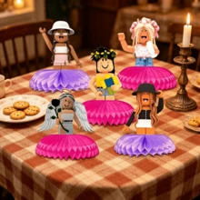 Roblox 5 món đồ trang trí bánh hình hoạt hình, hình tổ ong nhiều màu sắc, thích hợp cho các buổi họp mặt gia đình, tiệc sinh nhật, trò chơi, quà tặng, bánh cưới, tiệc tốt nghiệp, tiệc chiêu đãi, trang trí tiệc. - Roblo Honeycomb - Xem 3