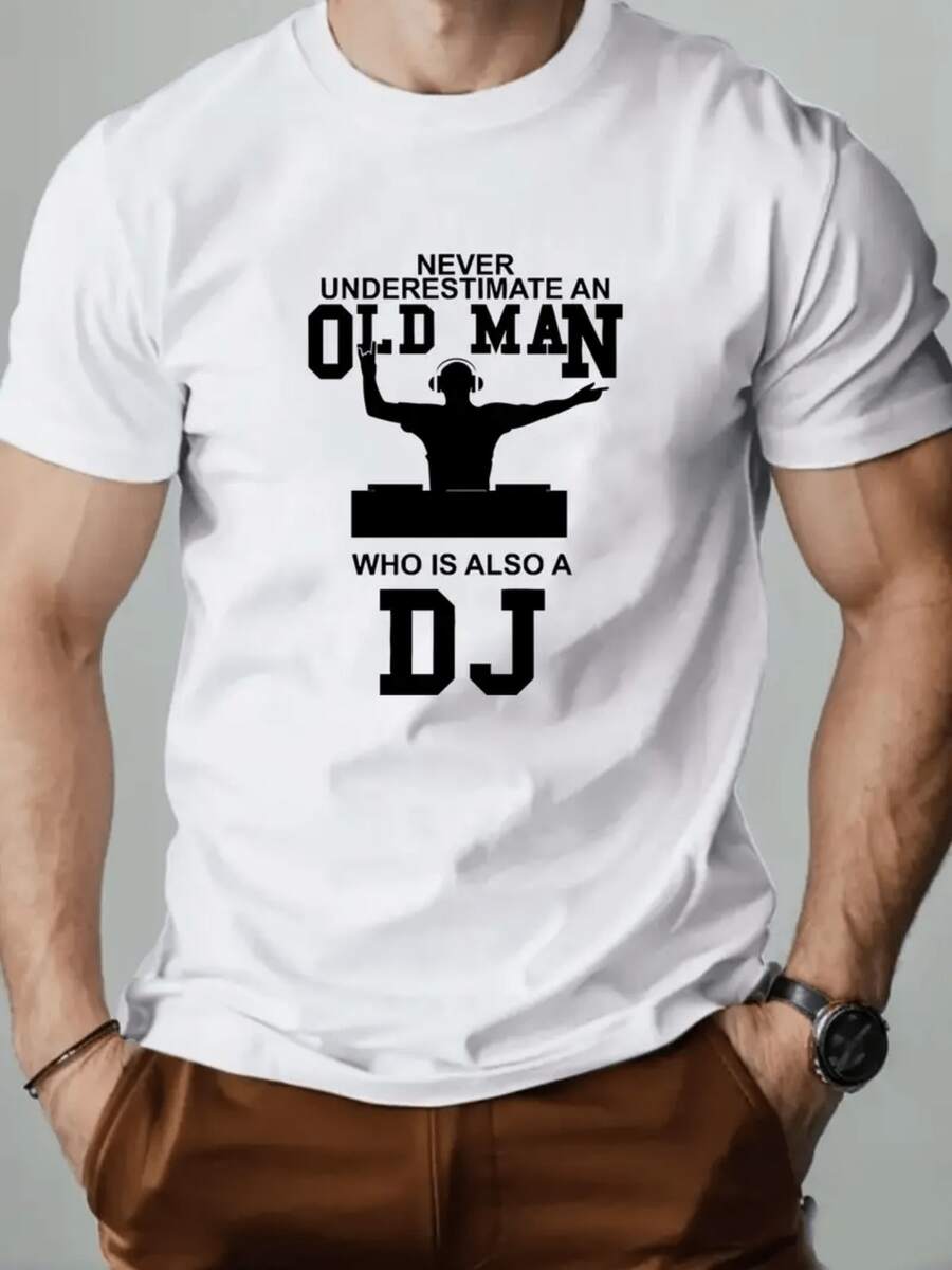Fashion Brand Printed T-Shirt, Versatile And Modern Top - White - View 1