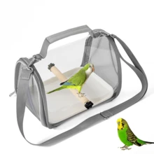 Transportín para loro, jaula portátil transpirable para palomas/lagartos/hámsteres, transportín de visión completa transparente para pájaros y animales pequeños - Multicolor - Ver 11