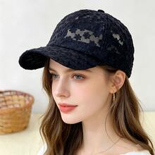 Mũ lưỡi trai nữ mùa hè chống nắng thời trang ren khoét lỗ họa tiết hoa - Nhiều màu - Xem 2