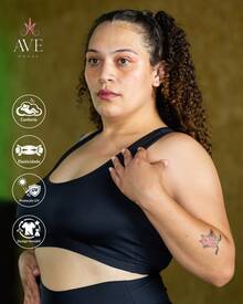 Plus Size Sports Bras - Black - View 1