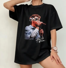 AlexWarre Reflective Stage Design T-Shirt | 2026 European Tour Oversize Fan Shirt Black - Black - View 8
