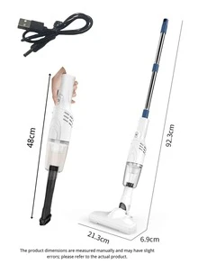 無線手持吸塵器，手持推桿雙用吸塵器，高功率、強吸力迷你吸塵器，可清除灰塵和寵物毛髮，USB充電，鋰電池供電，人體工學手柄，理想的居家清潔工具，送給母親或妻子的禮物，集塵盒 | 無線吸塵器 | 便攜式吸塵器 | 車用吸塵器 - 彩色 - 查看 13