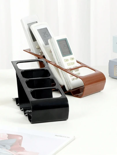 1 pieza Soporte montado en la pared para control remoto de aire acondicionado, estante de almacenamiento para control remoto de TV, caja de almacenamiento de control remoto multifuncional de goma, decoración del hogar, dormitorio, cocina, escuela, oficina, accesorio esencial de viaje, accesorio de playa de verano, regalo del Día de la Madre, estante de escritorio y pared de goma duradera