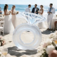 1pc White Transparent Diamond-Shaped Inflatable Swimming Ring - Made Of PVC, Suitable For Adults, Pool Party, Beach Leisure, Bachelor Party Gift, Wedding Decoration, Pool Inflatable, Beach Essentials, Pool Float - Multicolor - View 2