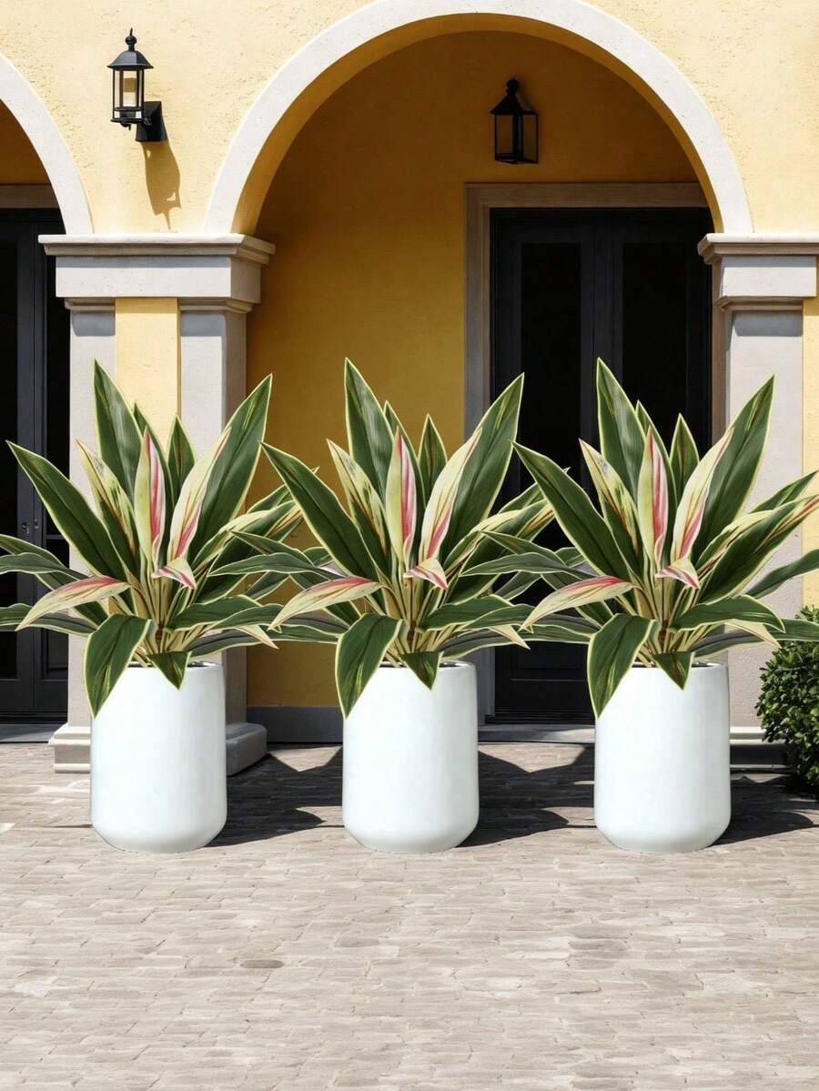 PKFC Large Green Boston Fern Artificial Tree, Dragon Blood Tree Artificial Flowers, Plastic Artificial Greenery, Perfect For Indoor And Outdoor Decoration, Courtyard, Hotel Decor, Wedding, Photography, Housewarming Gift And Holiday Gift. Pot Not Included - Mint Green - View 1