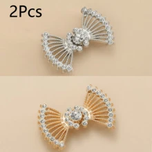 2Pcs/4Pcs Set Elegant High-End Buttons, Fur Coat Decorative Buttons With Rhinestone Decoration, Suitable For Capes, Jackets, Coats, Trench Coats And Shawls, Invisible Sewing Hole Design, Traditional Cheongsam Buttons - Multicolor - View 17