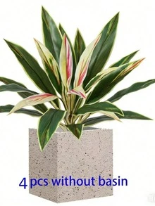 PKFC Large Green Boston Fern Artificial Tree, Dragon Blood Tree Artificial Flowers, Plastic Artificial Greenery, Perfect For Indoor And Outdoor Decoration, Courtyard, Hotel Decor, Wedding, Photography, Housewarming Gift And Holiday Gift. Pot Not Included - Mint Green - View 7