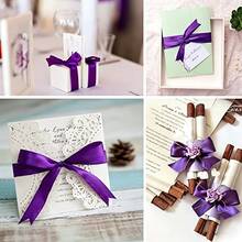 25 Yards/Roll Purple Satin Ribbon, Solid Shiny Fabric, Suitable For DIY Wedding Invitations, Bridal Bouquets, Gift Wrapping, Party Decorations, Sewing Crafts, Bridal Bouquet Accessories, Weddings - Multicolor - View 6