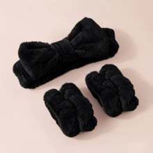Bộ 3 món băng đô và băng đeo cổ tay đa năng - 1 băng đô + 2 băng đeo cổ tay, kiểu dáng nữ tính, thích hợp để rửa mặt/trang điểm/tập yoga. - Nhiều màu - Xem 10