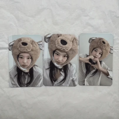 Korean Drama Inspired Photo Booth Style Fan Card - Name/Text, Cute Korean Actress Pose, Heart Gesture And Ahn Hyo-Seop Pose