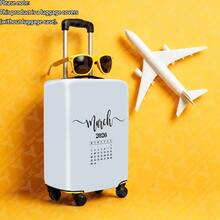1pc / Minimalist Business Pattern / Flat Print Design / Luggage Protective Cover (Only Luggage Protective Cover, Not Including Luggage) / Suitable For 20 To 28 Inch Luggage / Made Of Thickened Fabric / Essential Accessory For Your Travel And Checked Luggage. - Multicolor - View 48