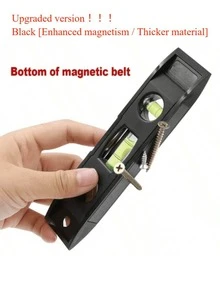 3pcs/1pc, High Precision Strong Magnetic Mini Thickened Spirit Level, Professional Woodworking Use, Accurate Leveling, Compact Design, Durable Structure, Reliable Accuracy, Lightweight And Portable, Sturdy Material, Magnetic Spirit Level, Ideal Choice For DIY Enthusiasts. - Multicolor - View 16
