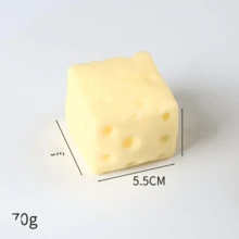 1pc 2026 New Realistic Cheese Squeeze Toy, Stress Relief Squeezing Toy, Silicone Squishy Toy, Random Color, Birthday/Surprise/Holiday/Couple Gift - Multicolor - View 11