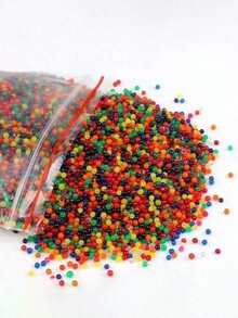 50.000 piezas Perlas de agua multicolor, perlas de agua, canicas de agua, para decoración de jarrones, decoración de bodas, decoración de Pascua, relleno de jarrones, decoración de velas flotantes, decoración central del hogar, adecuado para manualidades de bodas, cumpleaños, fiestas temáticas, San Valentín, Halloween, decoración central navideña - Pequeñas cuentas de espuma de colores variados - Ver 6