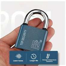 1pc Metal Anti-Rust, Waterproof Security Lock With 3 Keys, Suitable For Dorm, Cabinet, Warehouse, Cage Etc. | Rust-Proof Copper Core, Dustproof Steel Chain - A - View 7