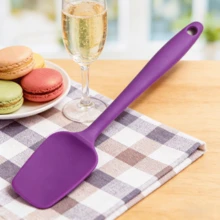 2/4 Pcs Small Silicone Spatula Spoon Heat Resistant Non Scratch Flexible Kitchen Scraper For Baking Cooking Nonstick Pan 4 Colors - View 4