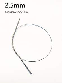 80cm Stainless Steel Circular Knitting Needles, 9 Sizes Available, Smooth Needle Body Prevents Yarn Splitting, Compatible With All Yarn Thicknesses, Suitable For DIY Knitting Adult Sweaters, Cardigans, Scarves, Baby Blankets And Knit Hats - Stainless Steel Circular Knitting Needles - View 10