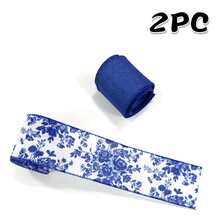 2 Rolls Of Blue & White Floral Pattern Wire Edged Ribbon, Chinese Style Vintage Peony Flower Ribbon, Suitable For Gift Wrapping, Wedding Decoration, Bow Making, Christmas Decoration, Home Christmas Gifts, Christmas Decor - Navy Blue - View 15