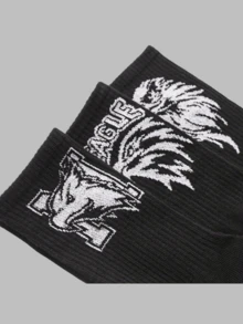 1/3 Đôi tất thể thao đa năng kiểu Mỹ in hình đại bàng, thiết kế unisex, thích hợp cho cả nam và nữ. - Nhiều màu - Xem 2