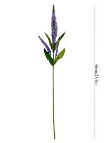 1/3/6件 48cm 人造仿真植物，包含鼠尾草與尤加利，適用於牆面、客廳、臥室、婚禮、派對裝飾、桌面填充、居家、桌面裝飾、廚房、婚禮、桌子、中心裝飾、辦公室、花園、戶外、房屋、庭院裝飾，春夏秋冬裝飾 - 紫色 - 查看 3