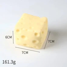 1pc 2026 New Realistic Cheese Squeeze Toy, Stress Relief Squeezing Toy, Silicone Squishy Toy, Random Color, Birthday/Surprise/Holiday/Couple Gift - Multicolor - View 10