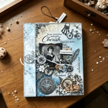 Vintage Folding Folio Junk Journal Kit-Folio Booklet Craft Kit, Junk Journal Kit, Scrapbooking Supplies, Journaling Decor, Mini Folio Writer Folder Project, Arts & Crafts Gifts, Handmade Decor Accessories For Junk Journal & Scrapbook Projects – Includes Video Tutorial - Junk Journal Kit - View 7