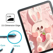 适用于 iPad 第十代 10.9 英寸（2022 年款）的 2 片装屏幕保护膜，兼容面容 ID 和 Apple Pencil，超硬钢化玻璃膜，防刮花，无气泡，高清，防爆，防指纹，适用于 Apple Mini/Air/Pro 平板电脑，防水，防震，防摔，全覆盖 - 無色 - 查看 7
