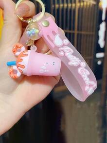 Cartoon Ice Cream PVC Keychain, Cute Bag And Backpack Charm, Car Key Accessory, Ideal Gift Choice For Back To School And Teacher's Day - Multicolor - View 3