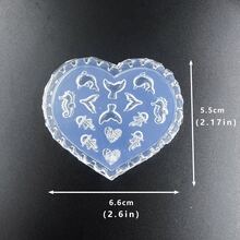 3D硅胶美甲模具，多种海洋动物造型，包括海豚、海马、水母、鱼尾等，柔韧耐用的透明硅胶材质，适用于UV凝胶、延长凝胶和丙烯酸粉，是美甲沙龙和DIY家居项目的理想之选，可打造可爱的3D夏季海洋主题美甲装饰，适合梯形、杏仁形、方形和椭圆形指甲。 - 彩色 - 查看 6