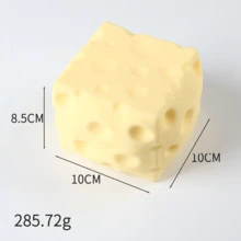 1pc 2026 New Realistic Cheese Squeeze Toy, Stress Relief Squeezing Toy, Silicone Squishy Toy, Random Color, Birthday/Surprise/Holiday/Couple Gift - Multicolor - View 12
