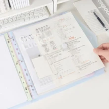 Bộ 1/5/7 tập hồ sơ rời dung lượng lớn, có vòng ghim 11 lỗ, chất liệu PP hiện đại, nút bấm mở rộng và ngăn đựng nhãn, phù hợp cho trường học, nhà, văn phòng, điểm danh, du lịch - Sổ tay sắp xếp tài liệu A4 di động, văn phòng phẩm học sinh, sổ ghi chép lưu trữ văn phòng phẩm - túi đựng tài liệu - Xem 6