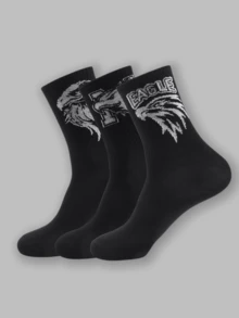 1/3 Đôi tất thể thao đa năng kiểu Mỹ in hình đại bàng, thiết kế unisex, thích hợp cho cả nam và nữ. - Nhiều màu - Xem 4