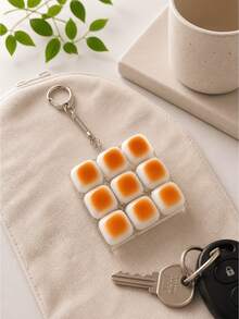 1 móc khóa hình bánh bao hấp dễ thương, kiểu dáng đồ ăn mềm mại thời kỳ Y2K, thích hợp cho ba lô, túi xách, chìa khóa xe hơi, quà tặng cho bé gái. - Nhiều màu - Xem 7