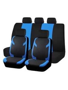 9pcs(5 Seats) Universal Car Seat Covers, Hexagonal Quilted Mesh Fabric, Soft Sponge Padding, Airbag Compatible, Durable Polyester Material, Car Seat Protector, Suitable For Sedan, SUV, Truck And Other Car Models, Interior Accessories - A - View 11
