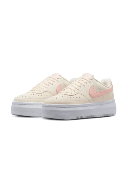 Nike Court Vision Alta Sneaker, bequeme Freizeitschuhe für Damen, blassweiß & rosa, DZ5394-108 - Reisweißpulver - Übersicht 1