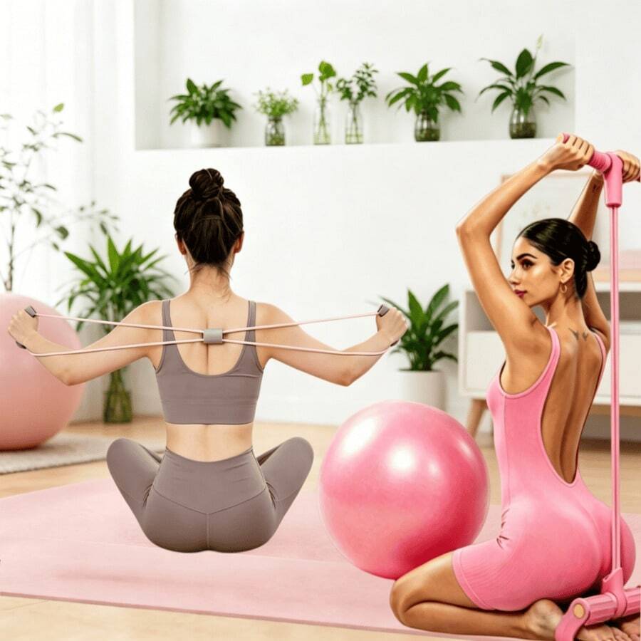 4 Stück Widerstandsbänder Set, Farben: Lila, Pink, Blau, geeignet für Fitness-Training zu Hause, dehnbares Kordel-Design, für Ganzkörper-Workout, Bauchformung, Rudern, Beweglichkeitsübungen, stapelbares Fitness-Equipment, geeignet für Yoga, Formung, Acht-Form, Yoga-Ball, Klimmzug-Unterstützung, Oberschenkel-Trainer, Gym, Schwitzen, Pilates.