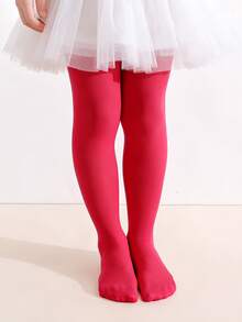 5 Pairs Girls' Solid Color Tights, High Elastic Breathable Children's Leggings, Versatile Dance Socks Multi-Color Set, Spring & Autumn - Multicolor - View 6