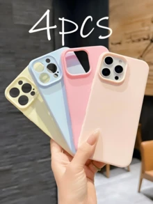 Bộ 4 ốp lưng điện thoại kiểu cổ điển mờ, giá cả phải chăng - Tương thích với Apple 13, 11, 12, 14/14 Pro Max, 15/15 Pro Max, 7/8, X/XS, XR, XS Max, 17, 17 Pro, Air, 17 Pro Max - Nhiều màu - Xem 8