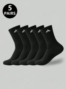 1/5/10/20 Pairs Casual Crew Socks, Simple Comfortable Breathable Daily Wear Mid-Calf Unisex Socks, Autumn Socks - Multicolor - View 2