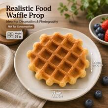 1 chiếc bánh waffle tròn thực tế, sự lựa chọn hàng đầu cho nhà hàng và tiệm bánh để tránh lãng phí thực phẩm, được thiết kế đặc biệt cho việc trưng bày và chụp ảnh các món tráng miệng, mang đến nhiều kiểu dáng khác nhau. - quả việt quất - Xem 7