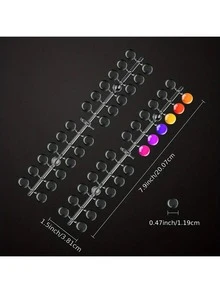 120pcs Nail Polish Color Display Card, Nail Art Sticks, Nail Polish Bottle Bottom & Cap Color Card, Photography Props - Clear - View 3